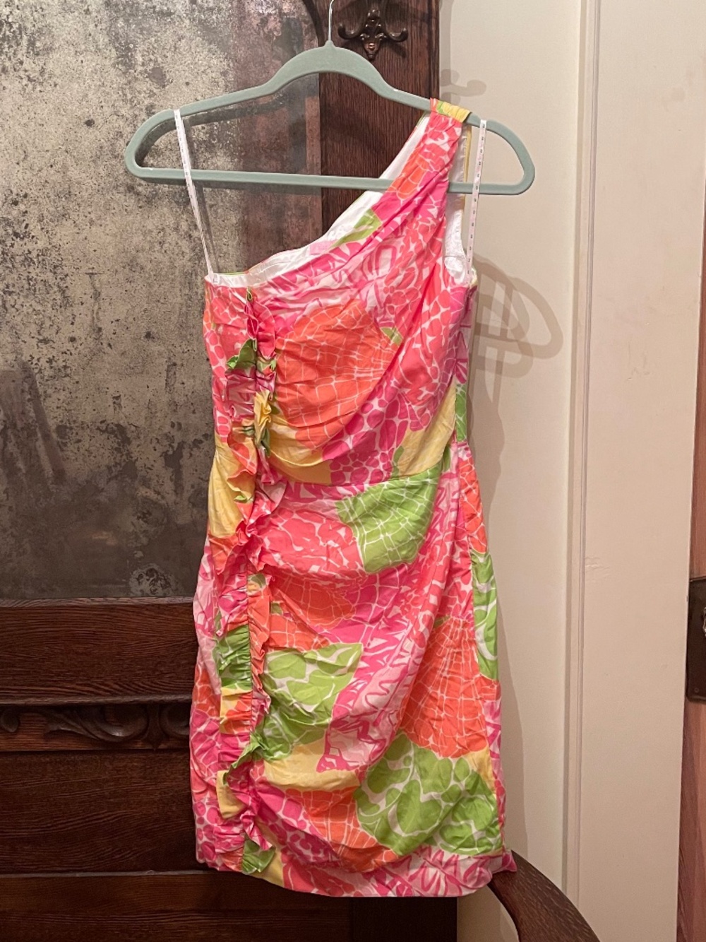 Lilly Pulitzer Julianne One Shoulder Multicolor Dress Size 2